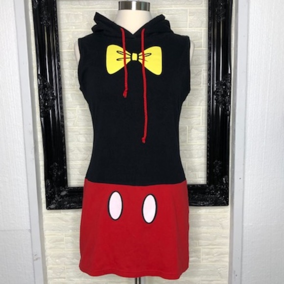 Disney Other - **SOLD**DISNEY Mickey Mouse Hooded Dress Girl Size